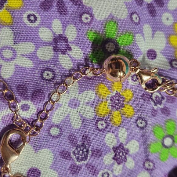 Karis Diamond Accent Elephant Bracelet in 18K RG w/extender - Picture 5 of 6